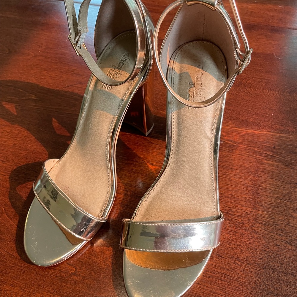 Pink straps heels